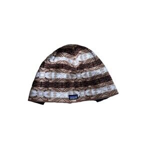 Patagonia Beanie Hat Mens Brown Aztec Wool Blend